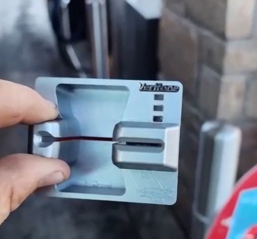 Card skimmer found at Walmart checkout.