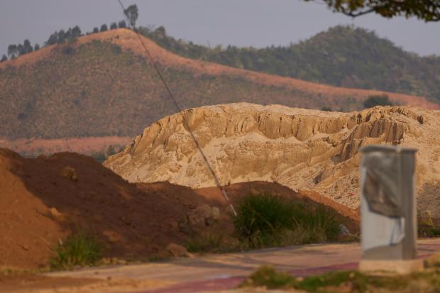 Piles of earth are seen in Ganzhou in southern China’s...